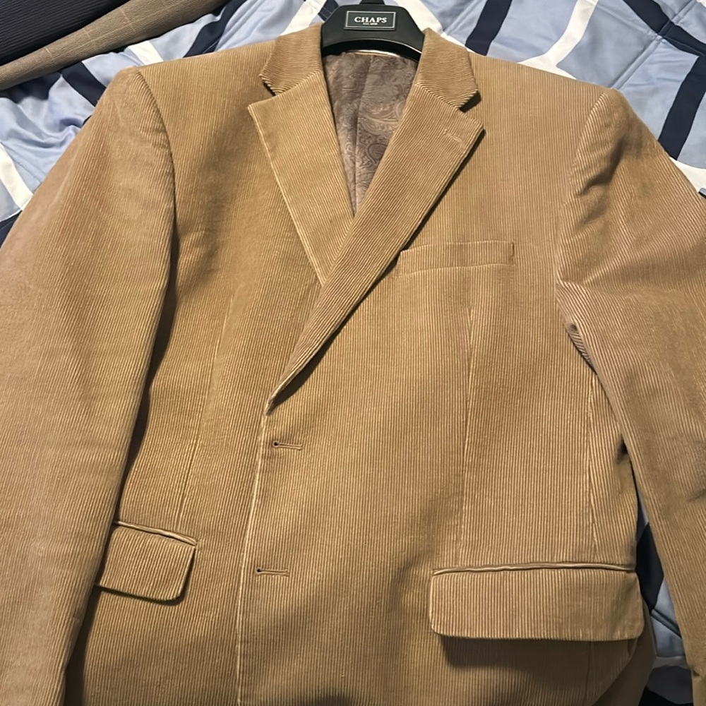 Chaps 44R Sport Coat Tan